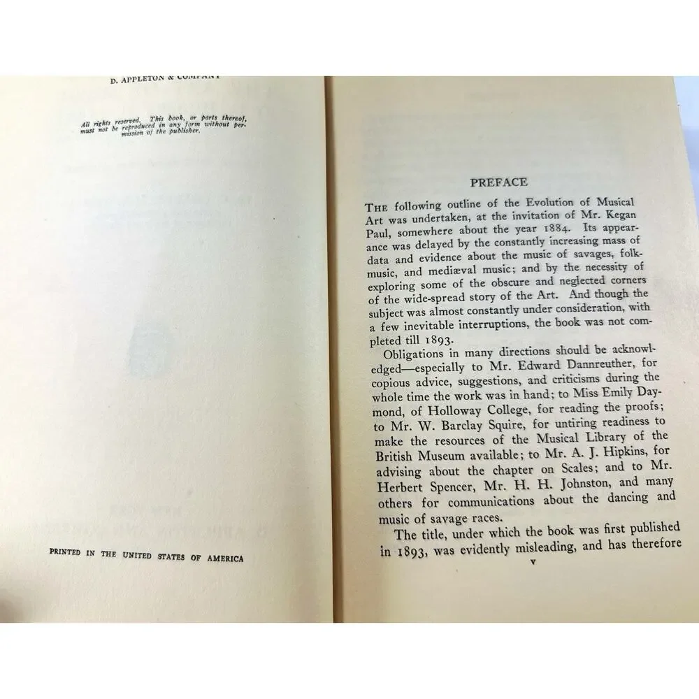 1930 The Evolution of the Art of Music C Hubert H Parry HC Appleton History